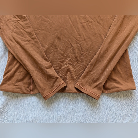 Lululemon Wundermost Ultra-Soft Nulu Crewneck Long-Sleeve Shirt in Sable - Picture 8 of 10